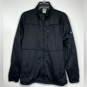 Avalanche Black Jacket Full Zip‎ Mock Neck Pockets Hiking Men Medium